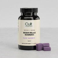 Cult Everyday Reishi Relax Gummies bottle, front view